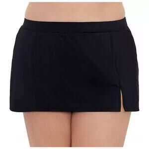 Bal Harbour Women's Tummy Control UPF 50+ Swim Skirt Black NEW ~ Size XXL